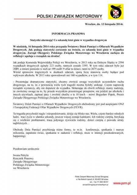 Co sekundę ktoś ginie w wypadku drogowym - informacja prasowa-1.jpg